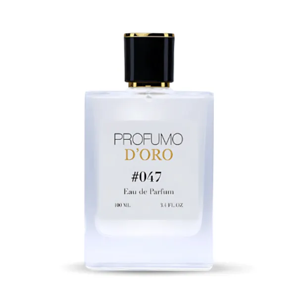 Profumo D’oro #047 – stilvoller Herrenflakon, Hauptansicht des frisch-würzigen Eau de Parfum